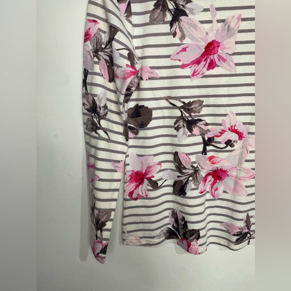 Joules Floral and Striped Pattern Long Sleeve Top Size 8 - Picture 11 of 13